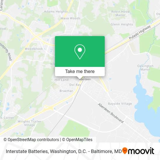 Interstate Batteries map