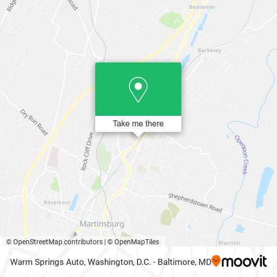 Warm Springs Auto map