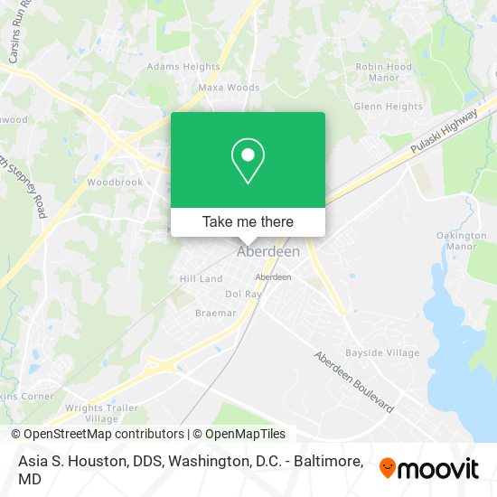 Asia S. Houston, DDS map