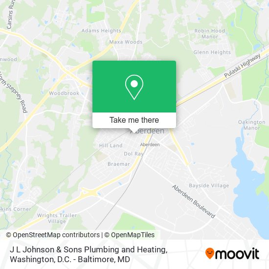 Mapa de J L Johnson & Sons Plumbing and Heating