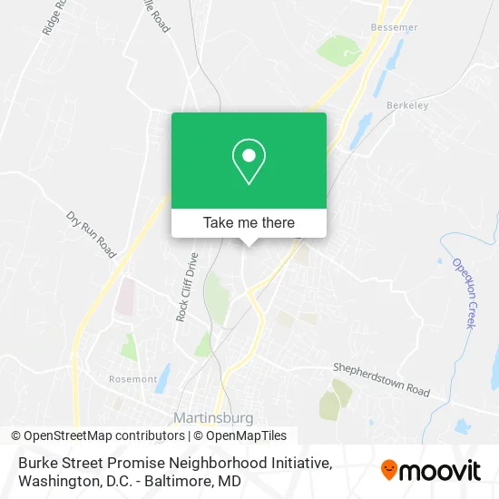 Mapa de Burke Street Promise Neighborhood Initiative