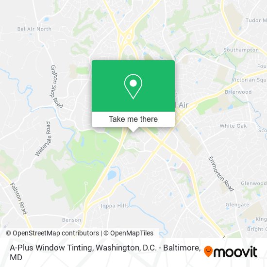 A-Plus Window Tinting map