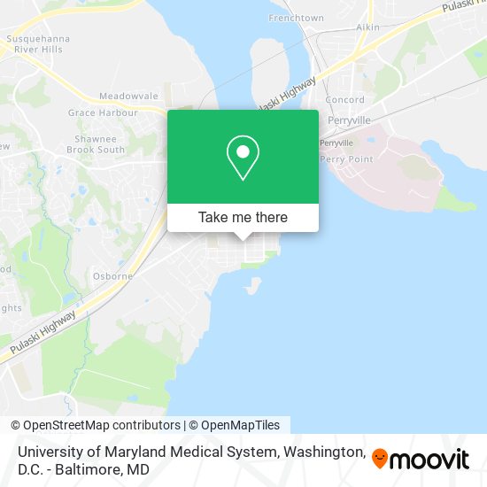 Mapa de University of Maryland Medical System