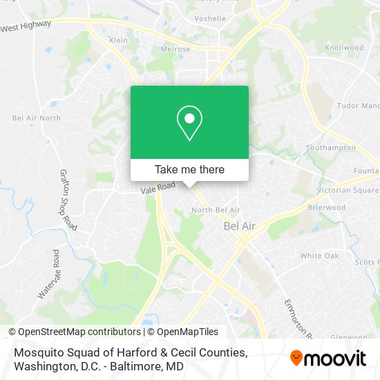 Mosquito Squad of Harford & Cecil Counties map
