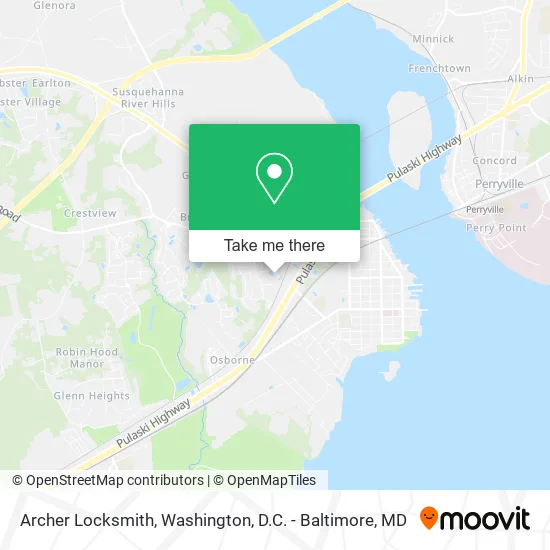 Archer Locksmith map