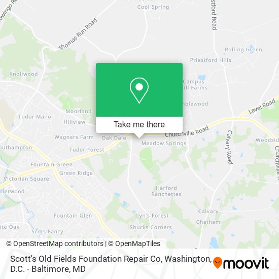 Scott's Old Fields Foundation Repair Co map