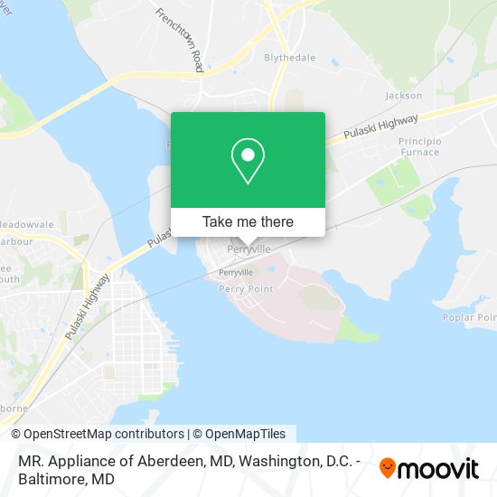 Mapa de MR. Appliance of Aberdeen, MD