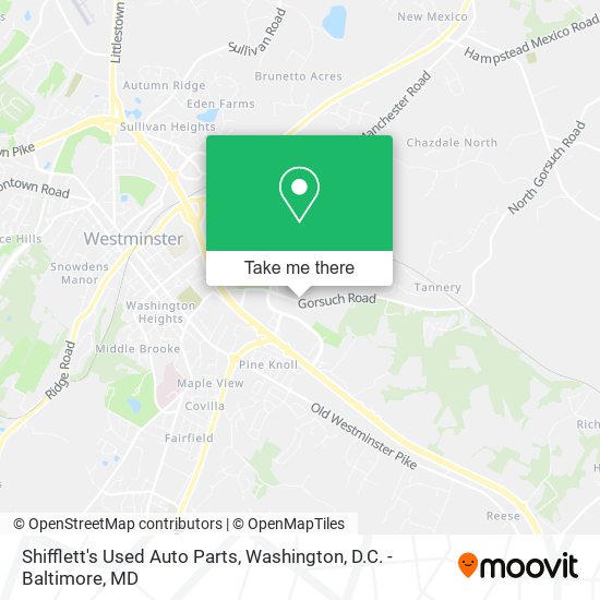 Shifflett's Used Auto Parts map