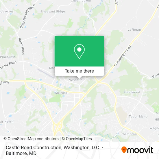 Castle Road Construction map