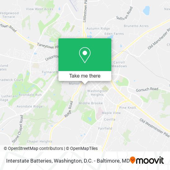 Interstate Batteries map