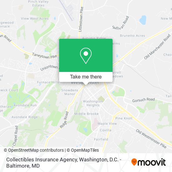 Collectibles Insurance Agency map
