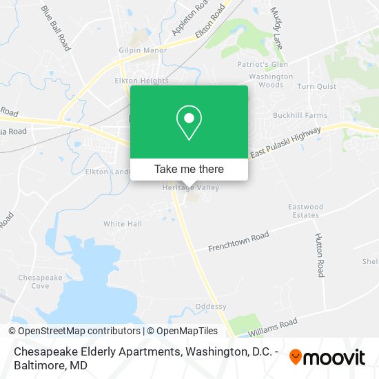 Chesapeake Elderly Apartments map