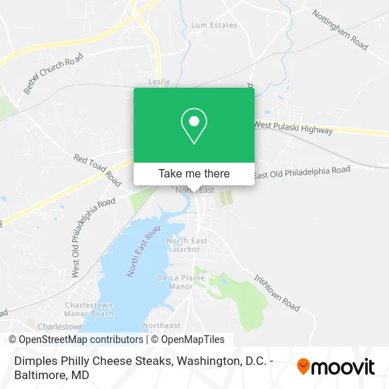 Dimples Philly Cheese Steaks map