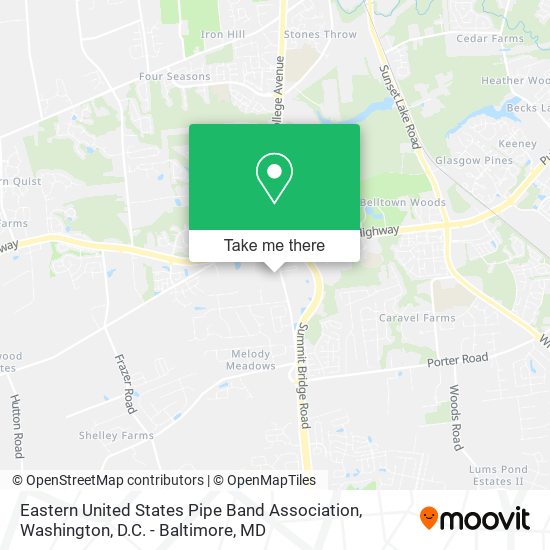Mapa de Eastern United States Pipe Band Association