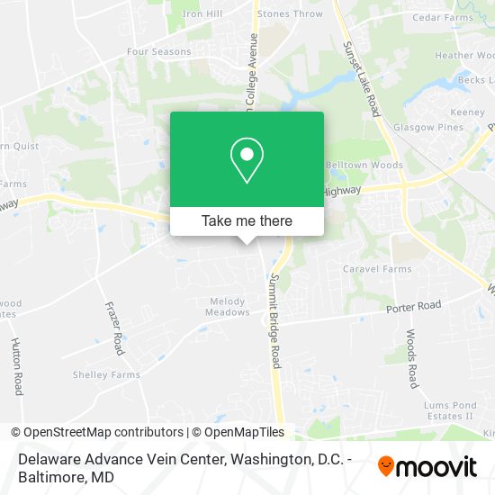 Delaware Advance Vein Center map