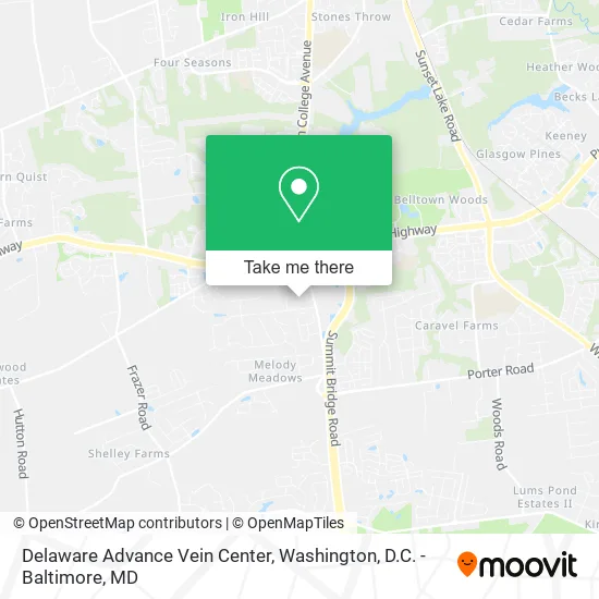 Delaware Advance Vein Center map