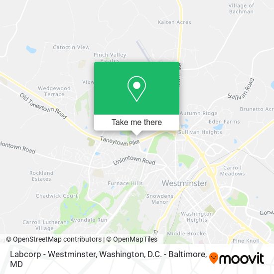 Labcorp - Westminster map