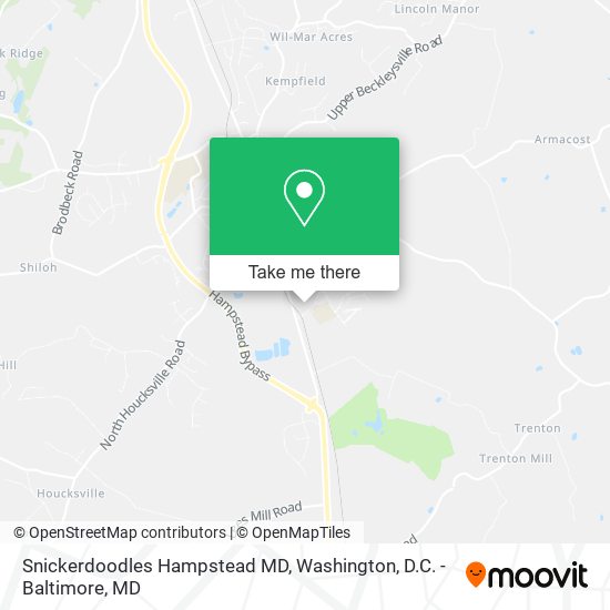 Snickerdoodles Hampstead MD map