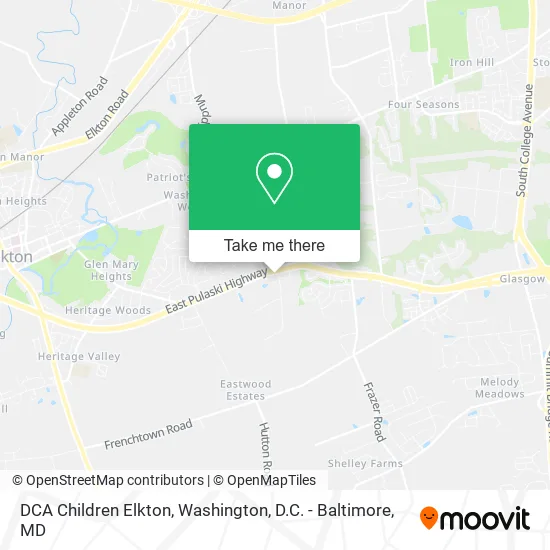 Mapa de DCA Children Elkton