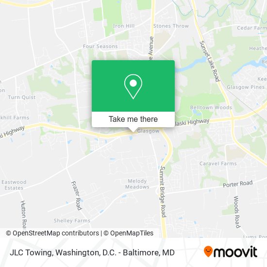 JLC Towing map