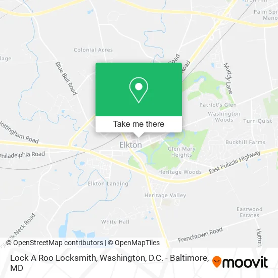 Lock A Roo Locksmith map
