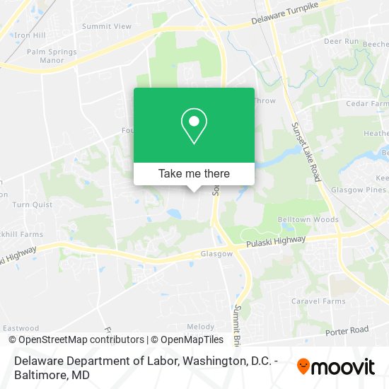 Delaware Department of Labor map