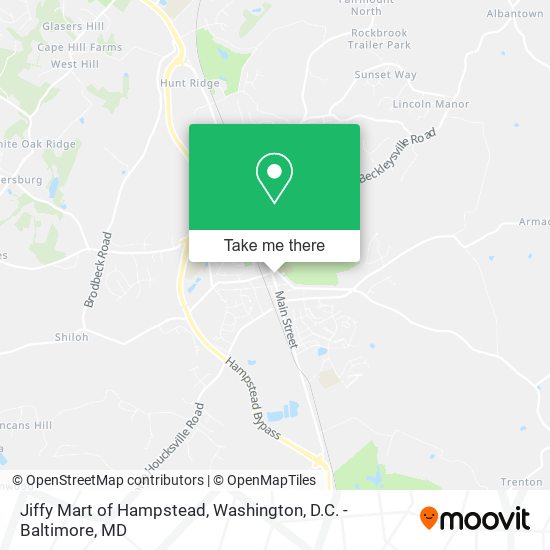 Jiffy Mart of Hampstead map