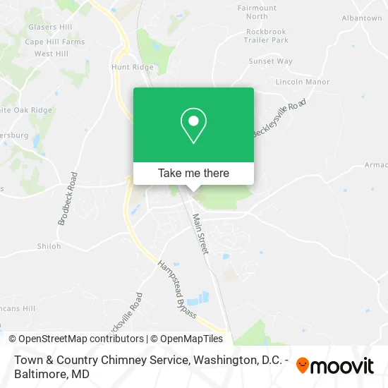 Town & Country Chimney Service map