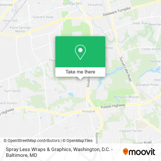 Spray Less Wraps & Graphics map