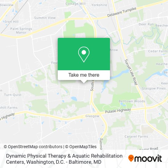 Dynamic Physical Therapy & Aquatic Rehabilitation Centers map