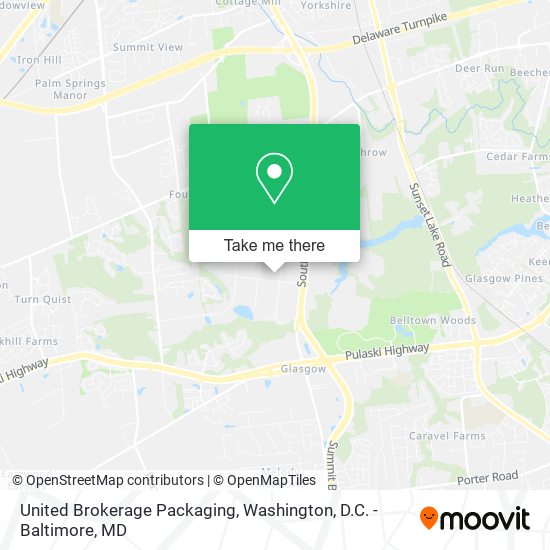 United Brokerage Packaging map