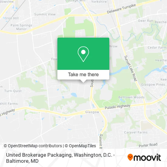 United Brokerage Packaging map