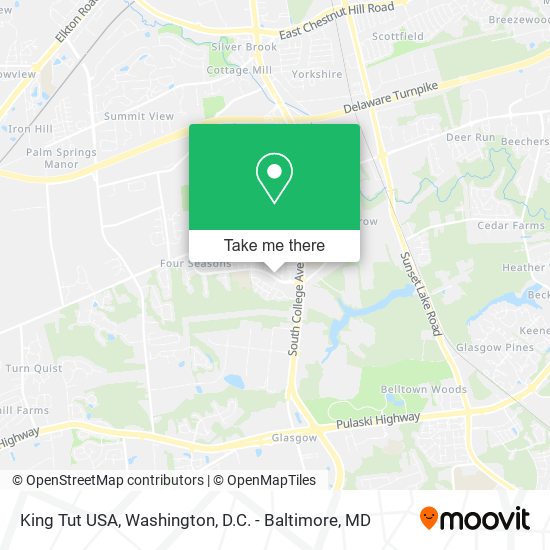Mapa de King Tut USA