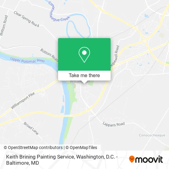 Keith Brining Painting Service map