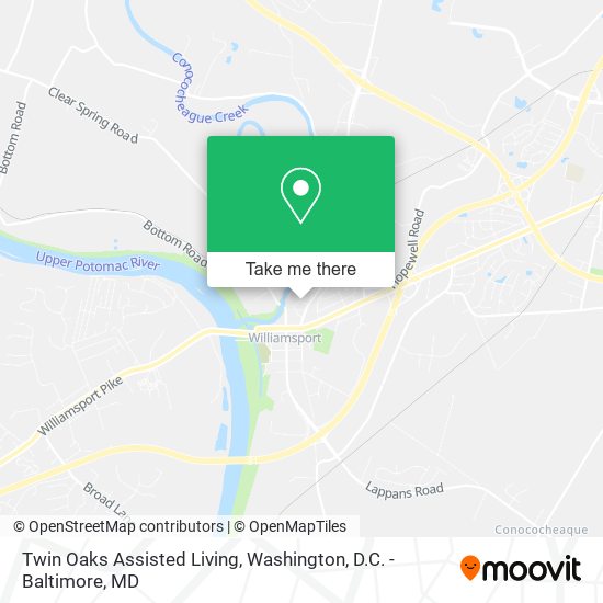 Twin Oaks Assisted Living map