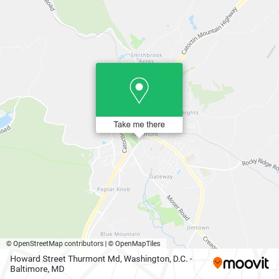 Mapa de Howard Street Thurmont Md