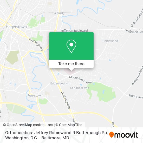 Orthopaedics- Jeffrey Robinwood R Butterbaugh Pa map