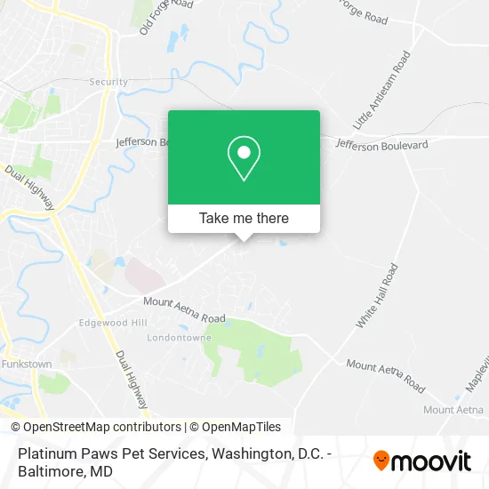 Platinum Paws Pet Services map