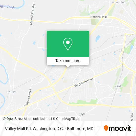Mapa de Valley Mall Rd