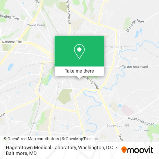 Hagerstown Medical Laboratory map