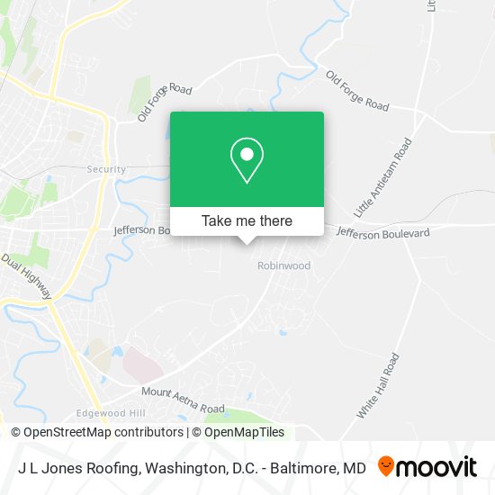J L Jones Roofing map