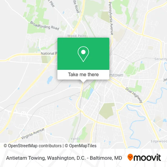 Antietam Towing map