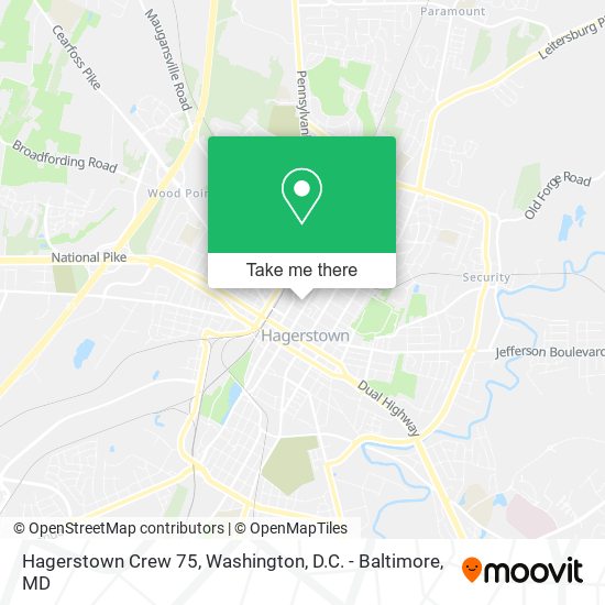 Hagerstown Crew 75 map