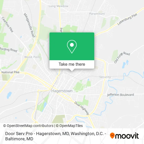 Mapa de Door Serv Pro - Hagerstown, MD