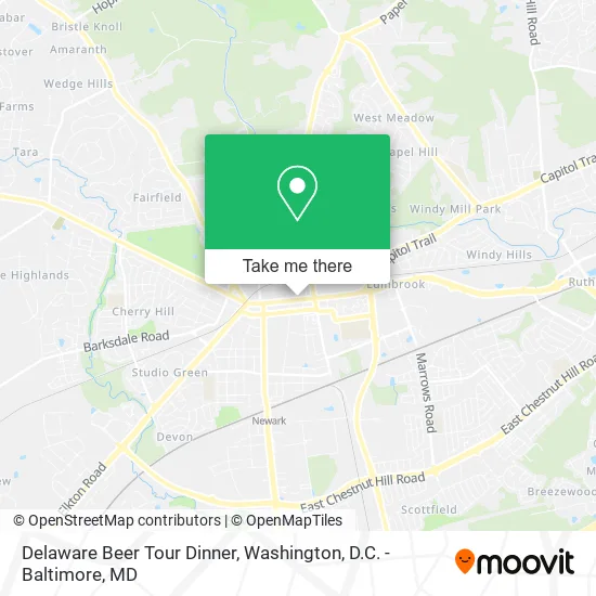 Delaware Beer Tour Dinner map