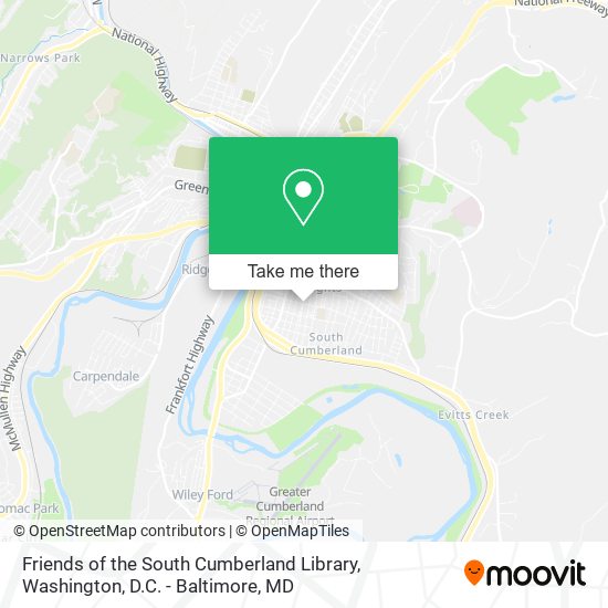 Friends of the South Cumberland Library map