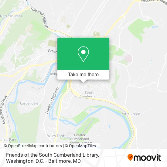 Friends of the South Cumberland Library map