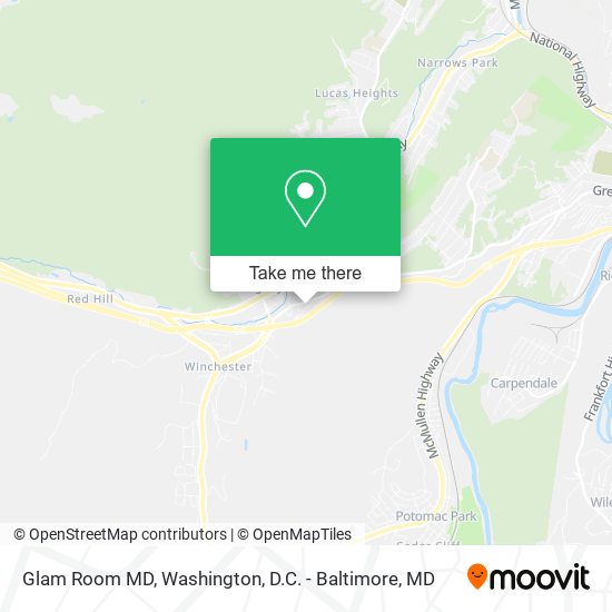 Glam Room MD map