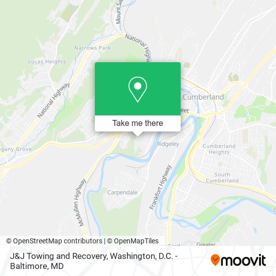 J&J Towing and Recovery map