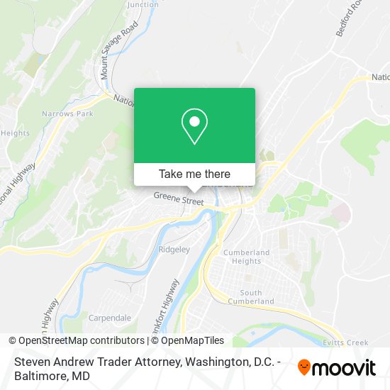 Steven Andrew Trader Attorney map